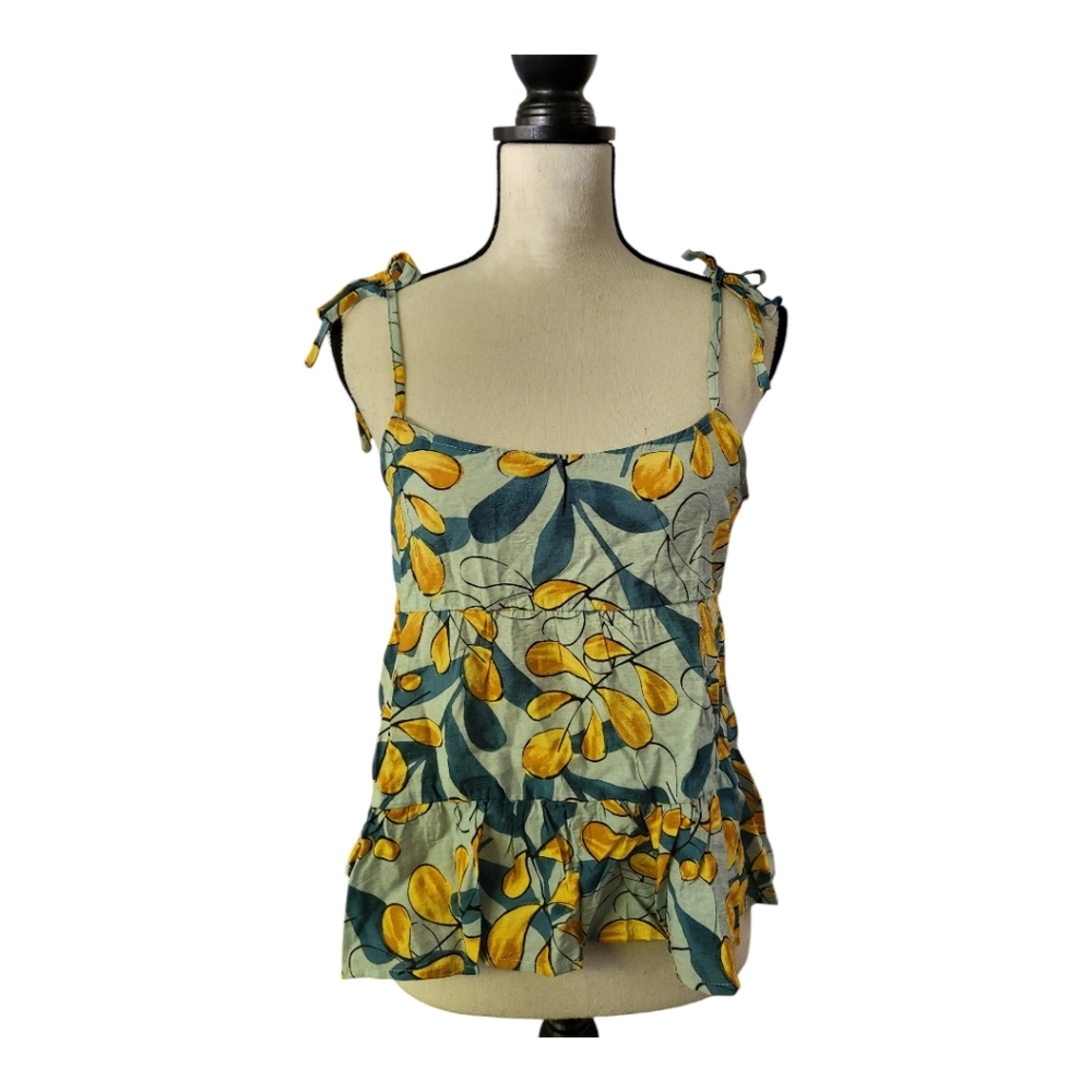 💕Mine floral tanktop Womens Size‎ L New Fruit Lightweight